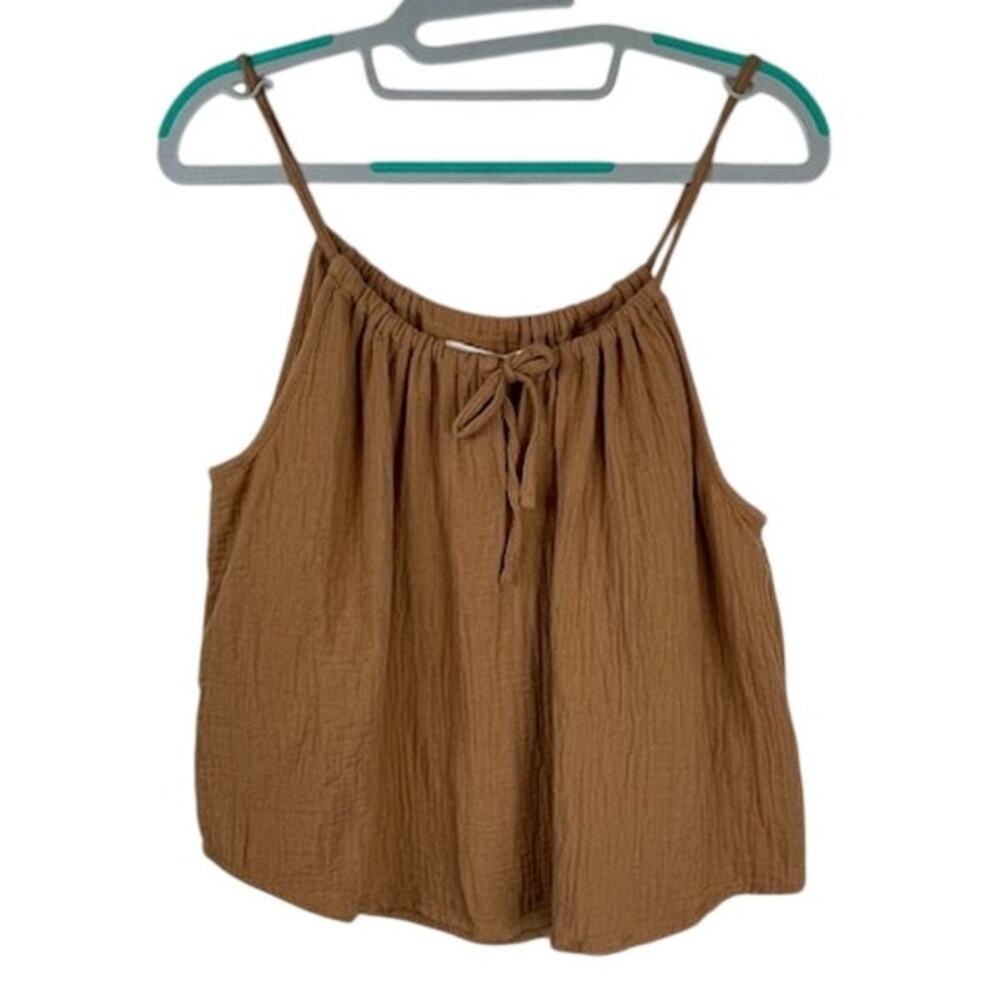 O'Neill "Anya" women's crinkle double gauze tank top.